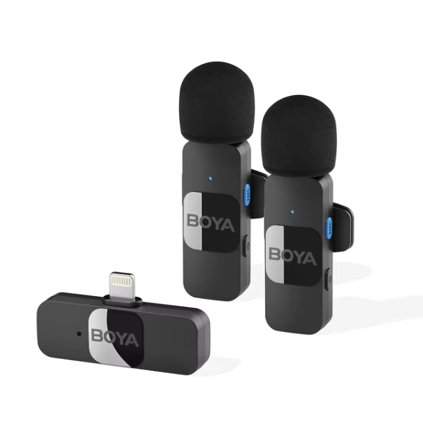 Boya BY-V2 - Microfone de Lapela Sem Fio 2.4G Premium
