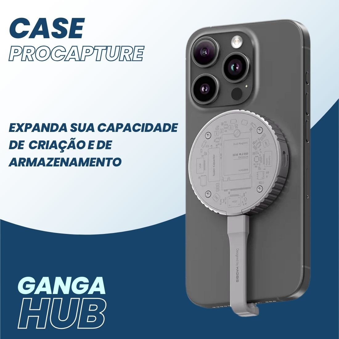 Case ProCapture - Expansão Inteligente com até 2 TB de Capacidade