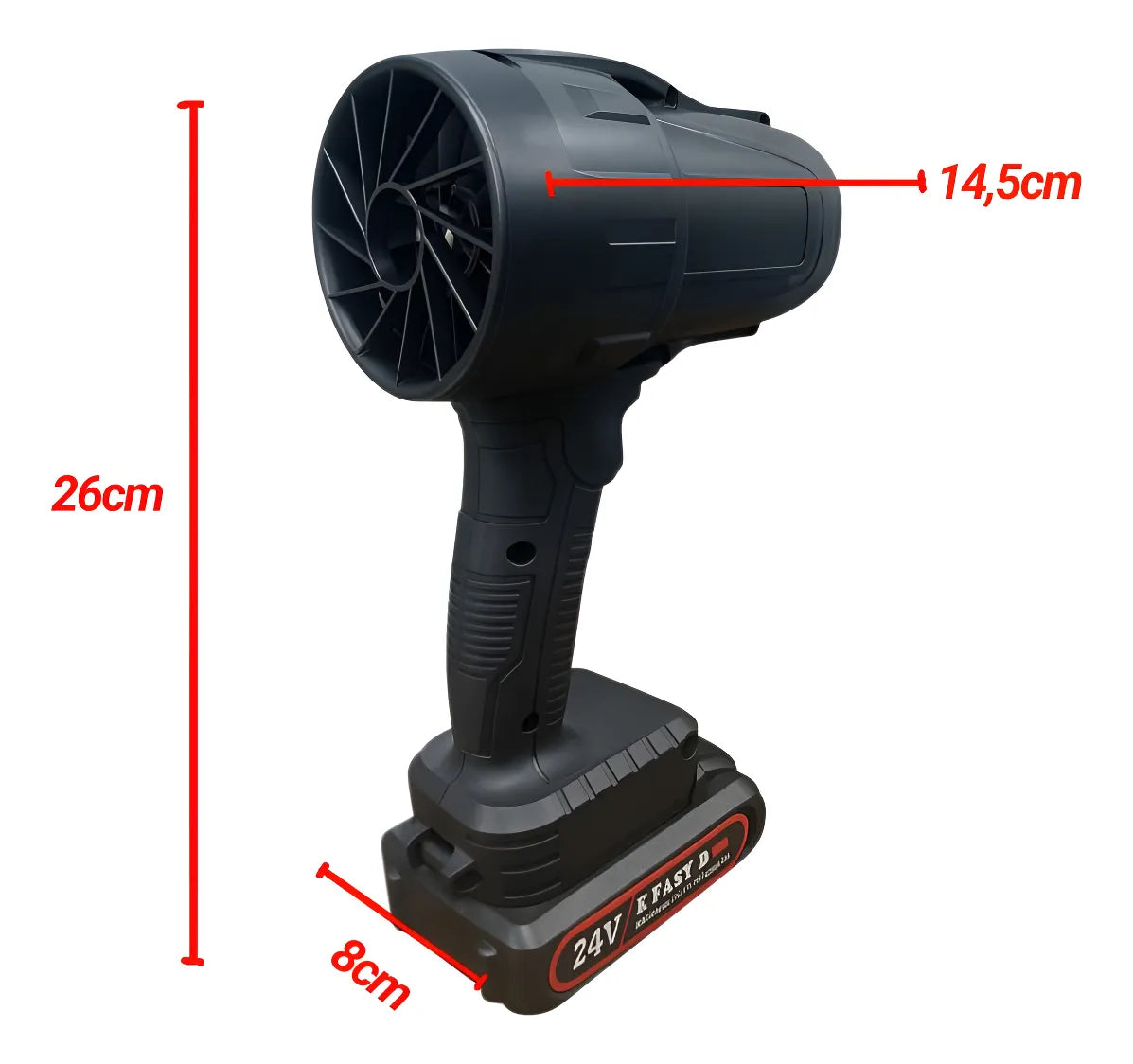 Soprador De Folhas Turbo Portátil 24v Potente Recarregavel