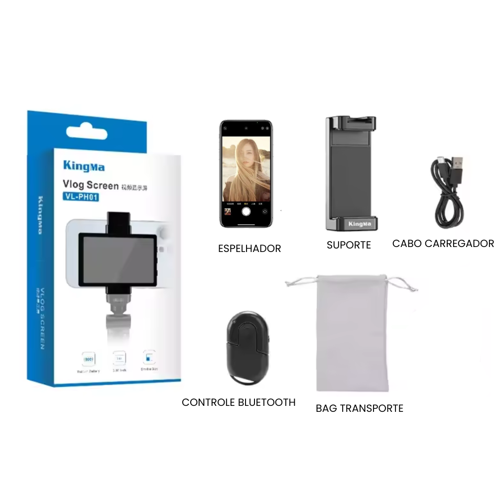 Kit ScreenPrompt - Teleprompter + Espelhamento de tela Profissional