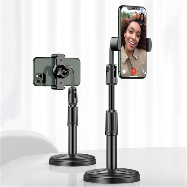 FlexStand 360 - Suporte de Mesa Ajustável para Celular com Rotação 360º