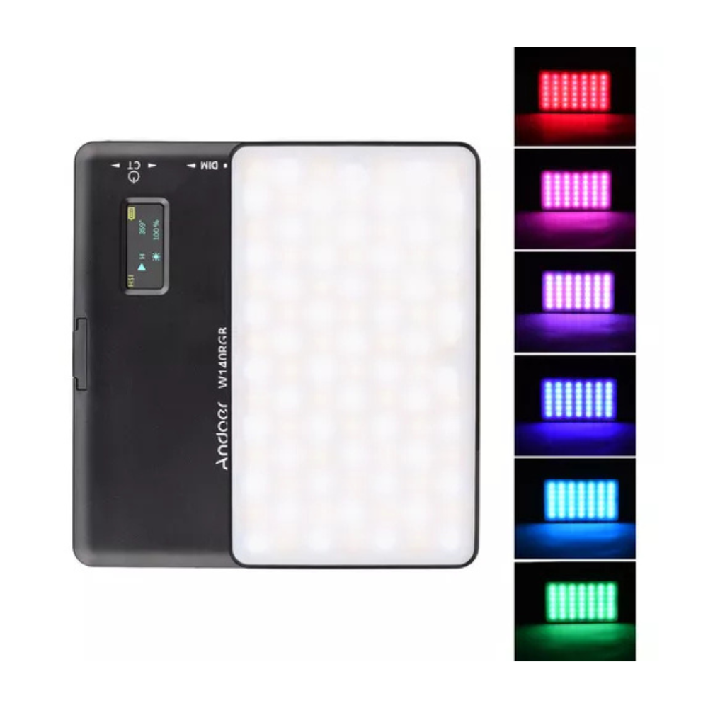 LumenAura W140 Pro RGB - quadradinho de Luz Portátil profissional LED