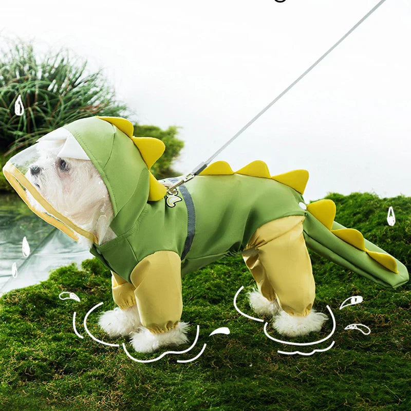 Macacão Capa De Chuva Pet Hoodie