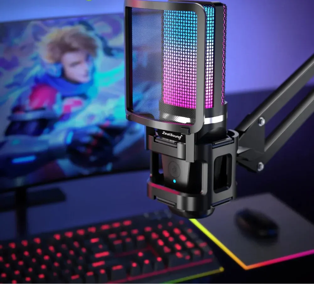 VoiceHub RGB - Microfone Avançado para Jogos, Podcasting e Streaming
