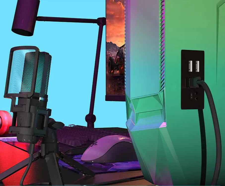 VoiceHub RGB - Microfone Avançado para Jogos, Podcasting e Streaming