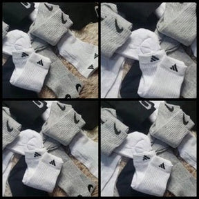 Kit 12 Pares Cano Médio - Meia Esportiva [Frete Grátis]