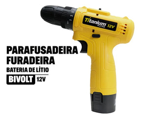Parafusadeira Titanium Amarela 12v T12 06238 3/8 1350rpm