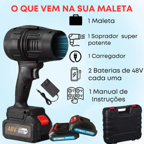 Soprador De Folhas Turbo Portátil 24v Potente Recarregavel