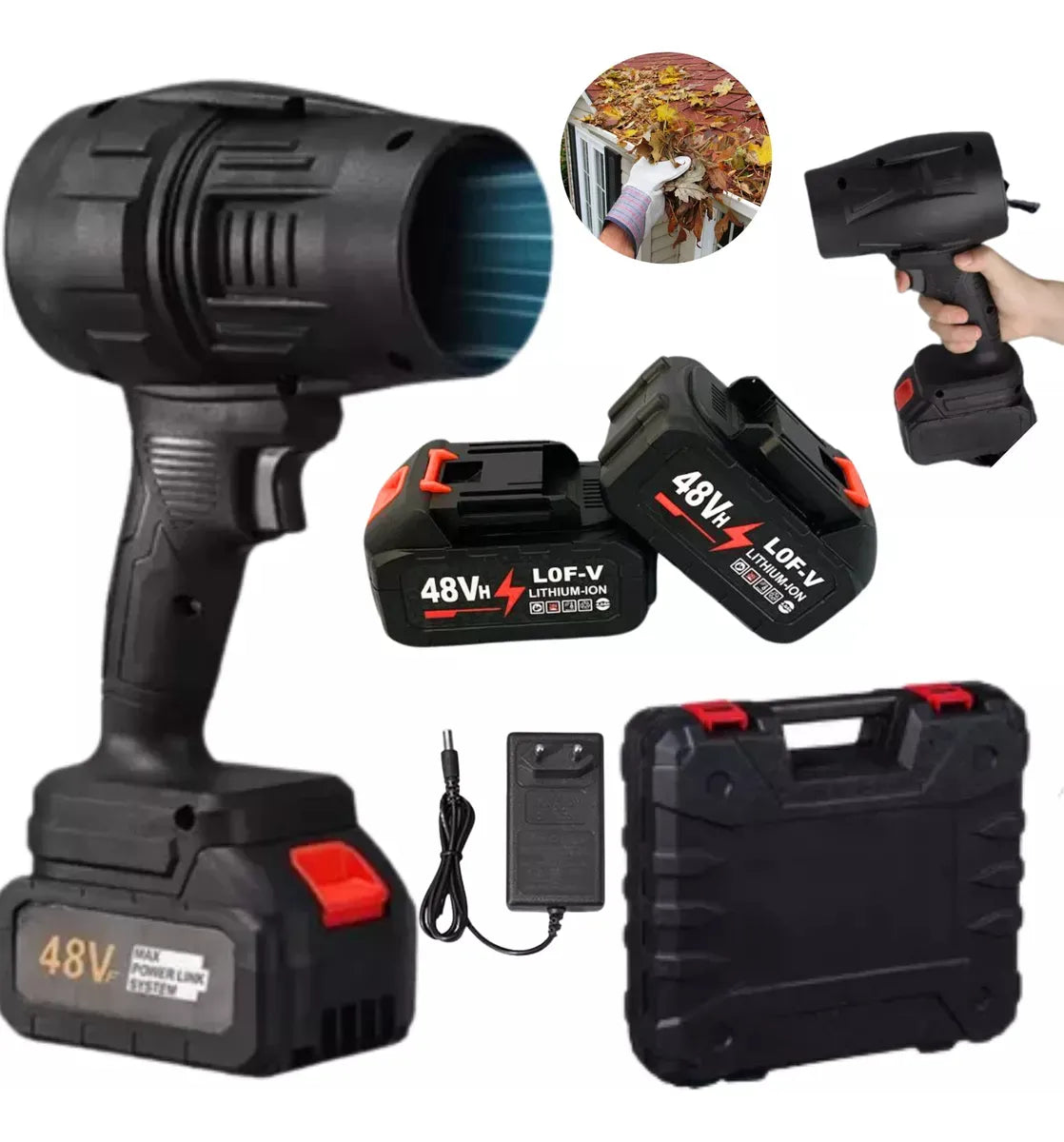 Soprador De Folhas Turbo Portátil 24v Potente Recarregavel