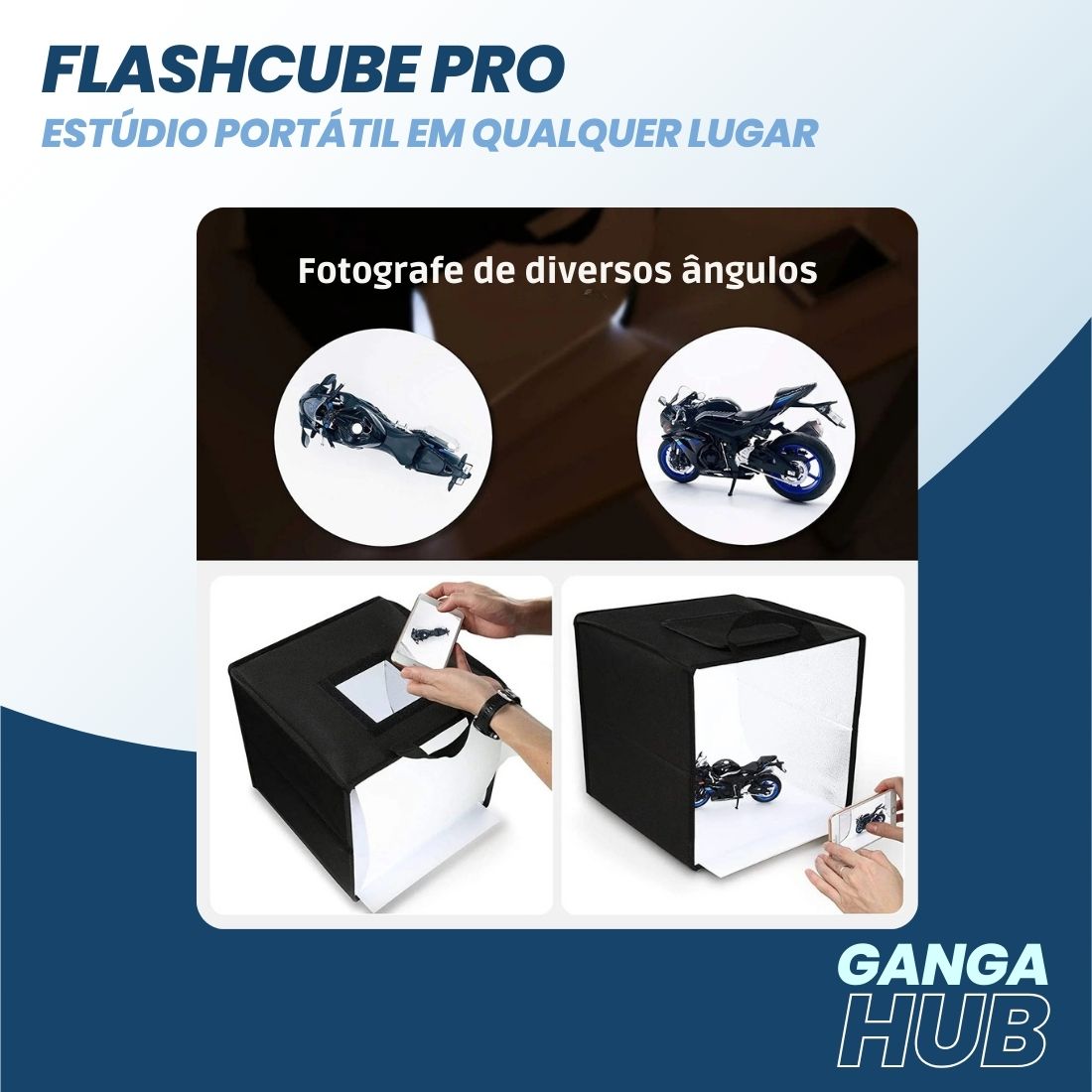 FlashCube Pro – Estúdio portátil em qualquer lugar
