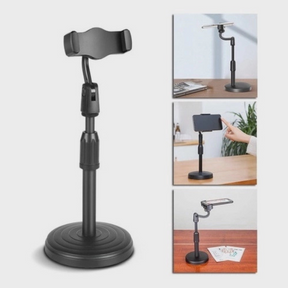 FlexStand 360 - Suporte de Mesa Ajustável para Celular com Rotação 360º
