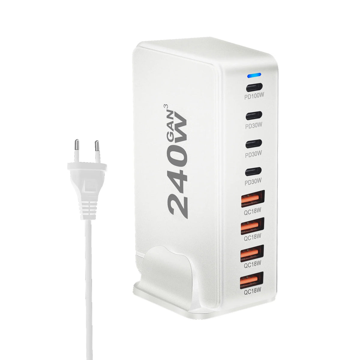 GaN Pro - Hub de Carga Rápida 8 em 1 Carregador USB-C 240W