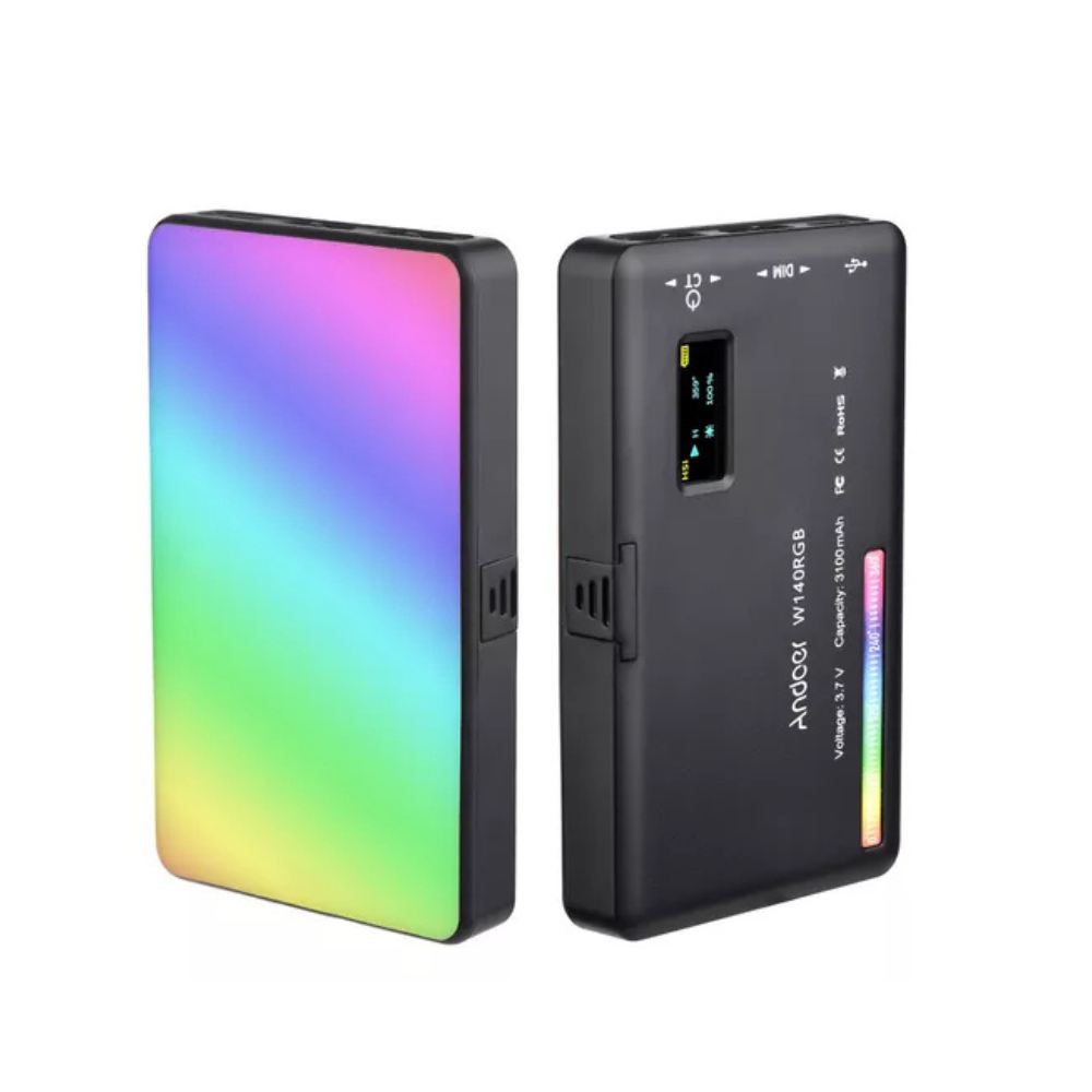 LumenAura W140 Pro RGB - quadradinho de Luz Portátil profissional LED