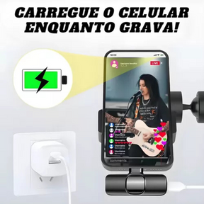 ProSound Mini - Microfone de Lapela Sem Fio Ideal para iPhone, Android, Lives e Gravações
