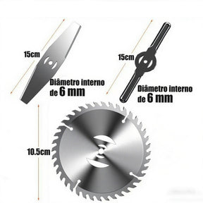 Roçadeira Aparador De Gramas Profissional 21v Duas Baterias 2000W 12000RPM
